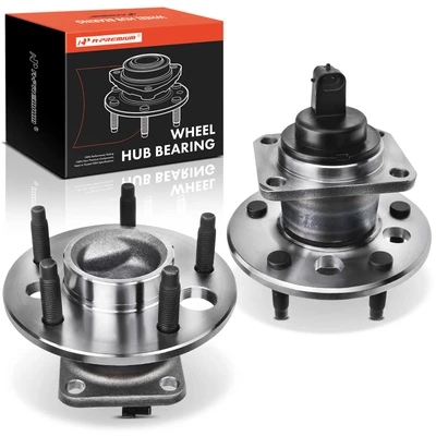 2 Pcs Rear Wheel Bearing & Hub Assembly with ABS Sensor