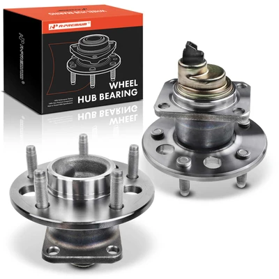 2 Pcs Rear Wheel Bearing & Hub Assembly with ABS Sensor