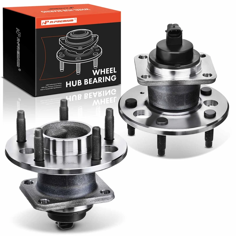 2 Pcs Rear Wheel Bearing & Hub Assembly with ABS Sensor for 2003 Pontiac Grand Am