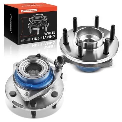 2 Pcs Rear Wheel Bearing & Hub Assembly with ABS Sensor