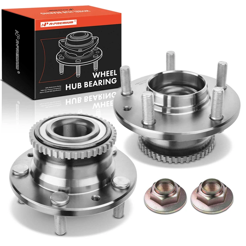 2 Pcs Rear Wheel Bearing & Hub Assembly for Mazda MPV 2000-2006 Protege