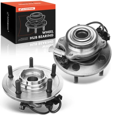 2 Pcs Rear Wheel Bearing & Hub Assembly with ABS Sensor