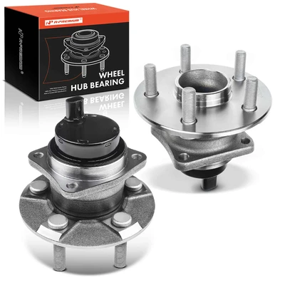 2 Pcs Rear Wheel Bearing & Hub Assembly with ABS Sensor