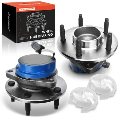 2 Pcs Rear Wheel Bearing & Hub Assembly with ABS Sensor