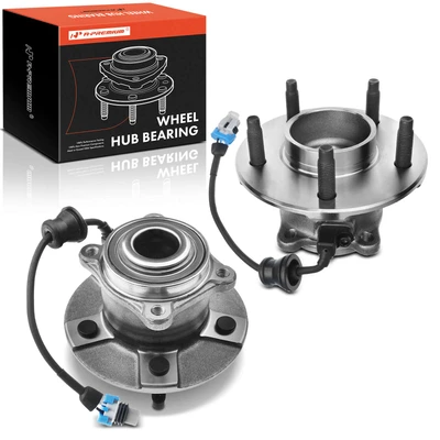 2 Pcs Rear Wheel Bearing & Hub Assembly with ABS Sensor