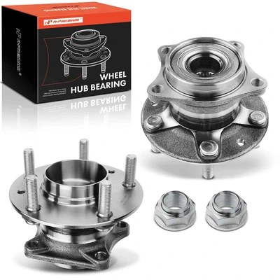 2 Pcs Rear Wheel Bearing & Hub Assembly