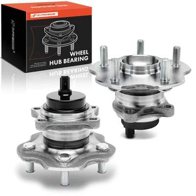 2 Pcs Rear Wheel Bearing & Hub Assembly with ABS Sensor
