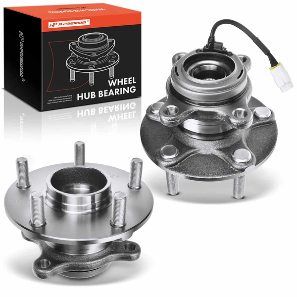 2 Pcs Rear Wheel Bearing & Hub Assembly with ABS Sensor for Suzuki SX4 2007-2013 AWD