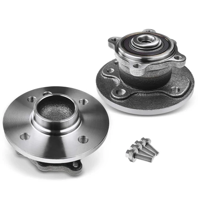 2 Pcs Rear Wheel Bearing & Hub Assembly with ABS Sensor