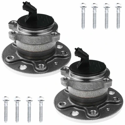 2 Pcs Rear Wheel Bearing & Hub Assembly with ABS Sensor