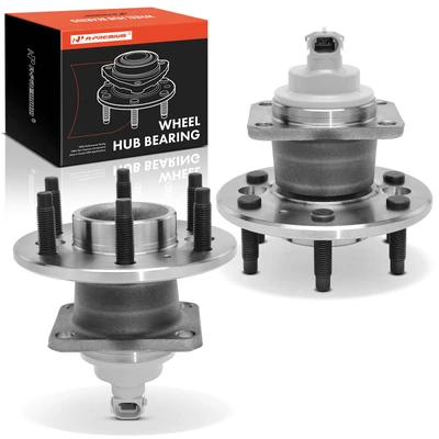 2 Pcs Rear Wheel Bearing & Hub Assembly with ABS Sensor