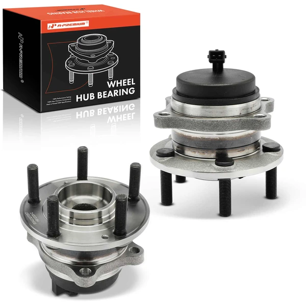 2 Pcs Rear Wheel Bearing & Hub Assembly with ABS Sensor for Hyundai Santa Fe Sorento