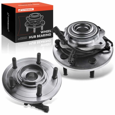 2 Pcs Rear Wheel Bearing & Hub Assembly with ABS Sensor