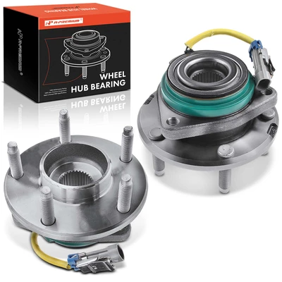 2 Pcs Rear Wheel Bearing & Hub Assembly with ABS Sensor