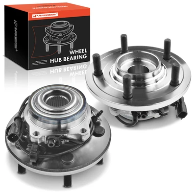 2 Pcs Rear Wheel Bearing & Hub Assembly with ABS Sensor