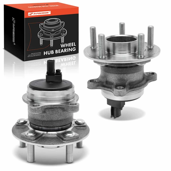 2 Pcs Rear Wheel Bearing & Hub Assembly with ABS Sensor for Ford Focus 2012-2018