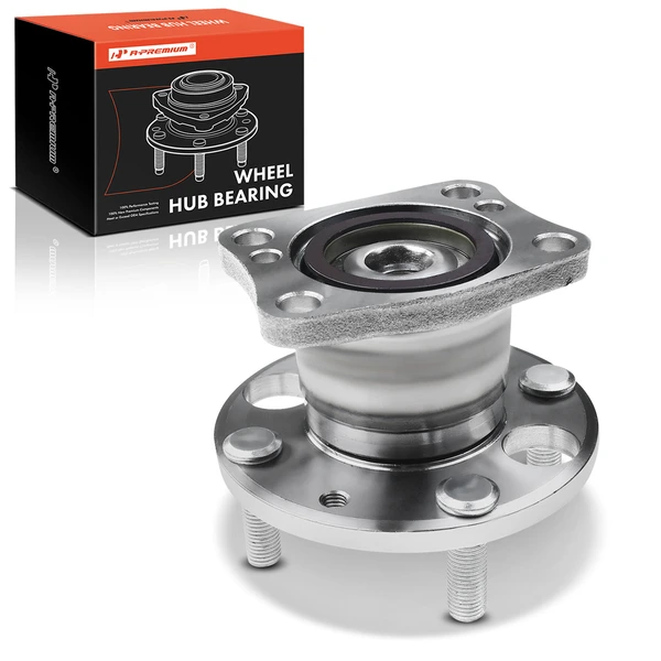 Rear Driver or Passenger Wheel Bearing & Hub Assembly with ABS Sensor for 2011-2014 Mazda 2