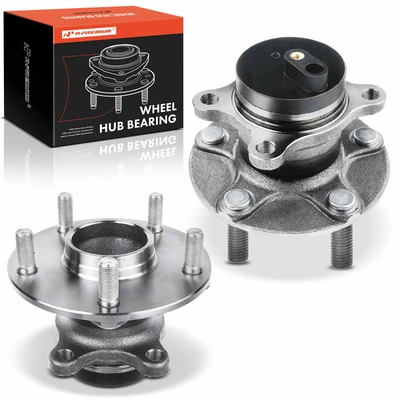 2 Pcs Rear Wheel Bearing & Hub Assembly with ABS Sensor