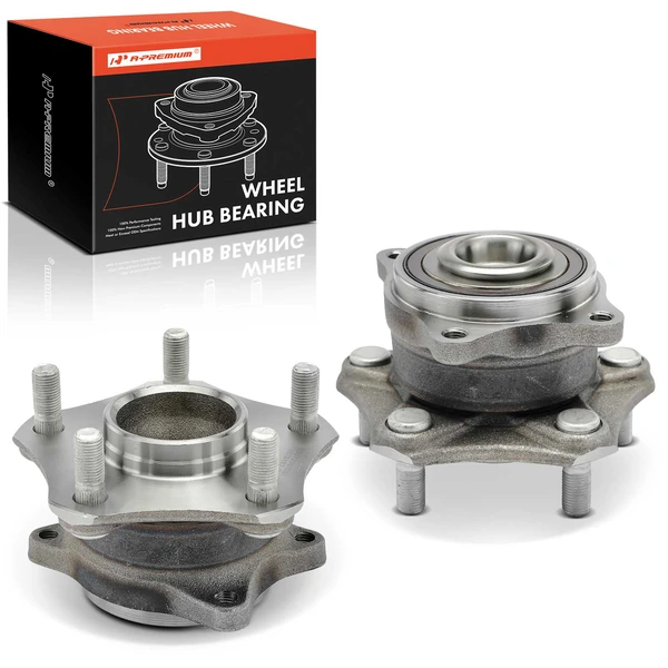 2 Pcs Rear Wheel Hub Bearing Assembly with ABS for Suzuki Kizashi 2010-2013