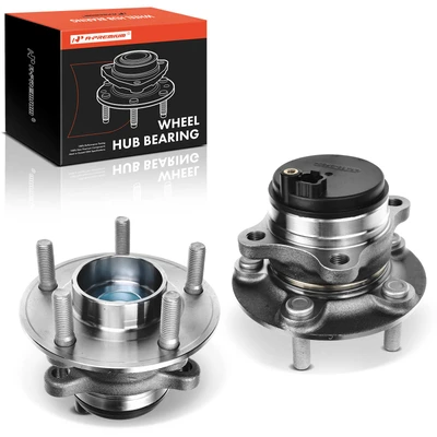 2 Pcs Rear Wheel Bearing & Hub Assembly with ABS Sensor