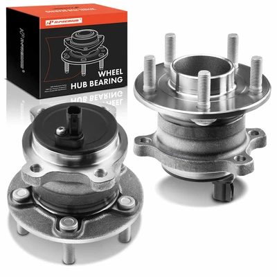 2 Pcs Rear Wheel Bearing & Hub Assembly with ABS