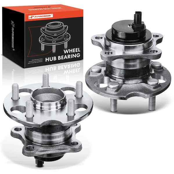 2 Pcs Rear Wheel Bearing & Hub Assembly with ABS Sensor for Toyota Highlander FWD