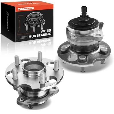 2 Pcs Rear Wheel Bearing & Hub Assembly with ABS Sensor