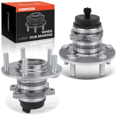 2 Pcs Rear Wheel Bearing & Hub Assembly with ABS Sensor