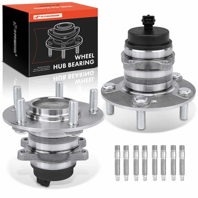 2 Pcs Rear Wheel Bearing & Hub Assembly with ABS Sensor