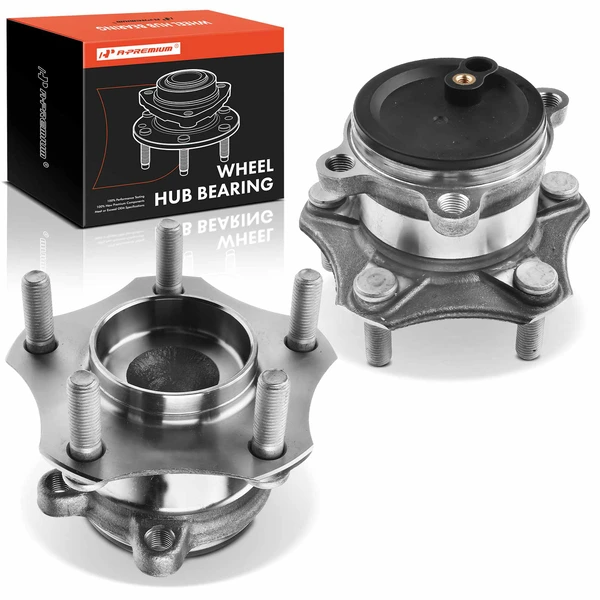 2 Pcs Rear Wheel Bearing & Hub Assembly with ABS Sensor for Mazda 3 2014-2018 Mexico Built