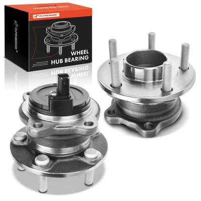 2 Pcs Rear Wheel Bearing & Hub Assembly with ABS Sensor