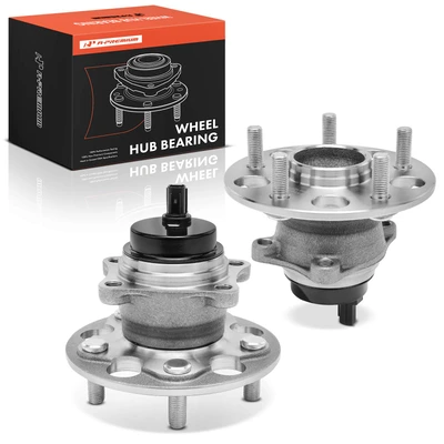 2 Pcs Rear Wheel Hub & Bearing Assembly with ABS Sensor