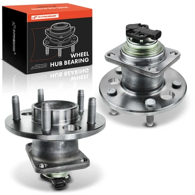 2 Pcs Rear Wheel Bearing & Hub Assembly with ABS Sensor