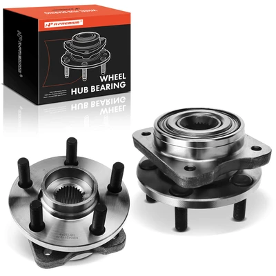 2 Pcs Front Wheel Bearing & Hub Assembly