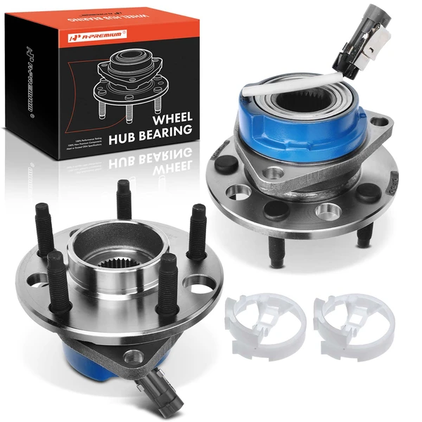 2 Pcs Front Wheel Bearing & Hub Assembly with ABS Sensor for Buick Century Chevy Pontiac