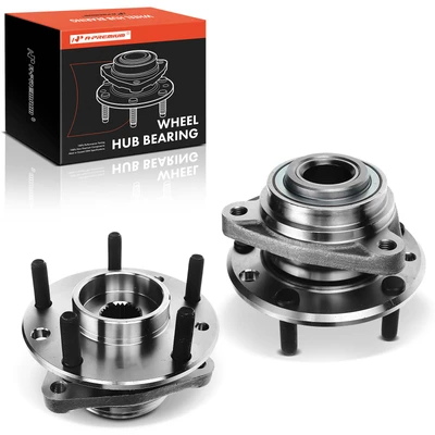 2 Pcs Front Wheel Bearing & Hub Assembly