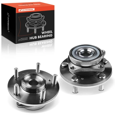 2 Pcs Front Wheel Bearing & Hub Assembly