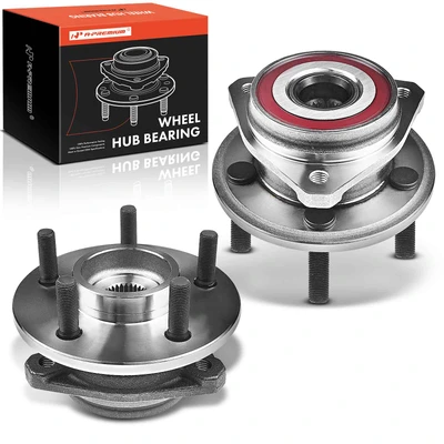 2 Pcs Front Wheel Bearing & Hub Assembly