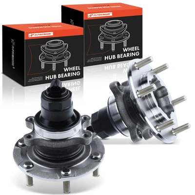 2 Pcs Front Wheel Bearing & Hub Assembly with ABS Sensor