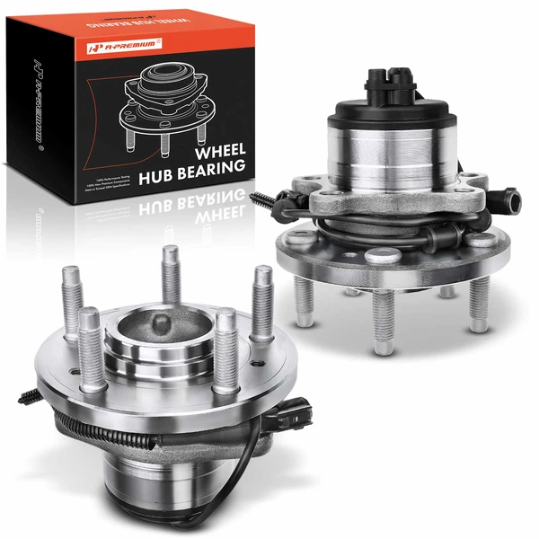 2 Pcs Front Wheel Bearing & Hub Assembly with ABS Sensor for 2000-2006 Lincoln LS