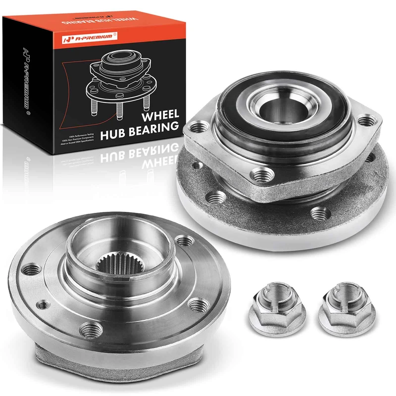 2 Pcs Front Wheel Bearing & Hub Assembly for Volvo 850 C70 S70 V70 1998