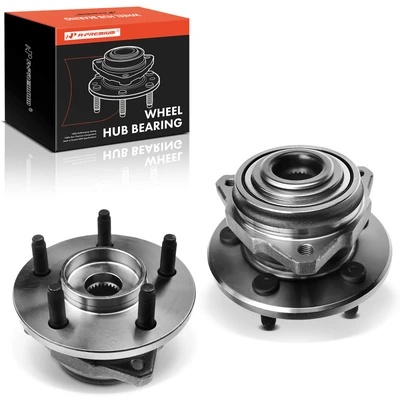 2 Pcs Front Wheel Bearing & Hub Assembly