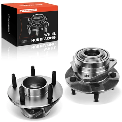 2 Pcs Front Wheel Bearing & Hub Assembly