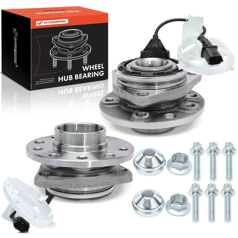 2 Pcs Wheel Bearing & Hub Assembly with ABS Sensor for Saab 9-3 2003-2011 9-3X