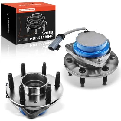 2 Pcs Wheel Bearing & Hub Assembly with ABS Sensor