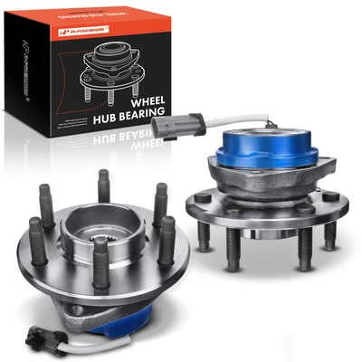 2 Pcs Front Wheel Bearing & Hub Assembly with ABS Sensor