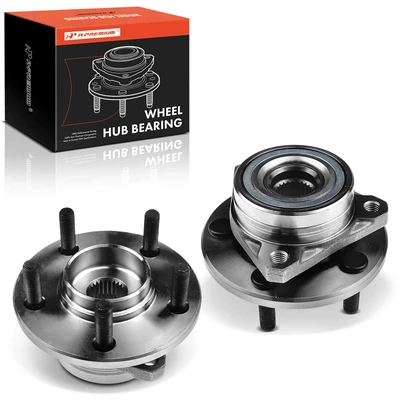 2 Pcs Front Wheel Bearing & Hub Assembly