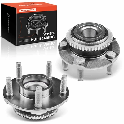 2 Pcs Front Wheel Bearing & Hub Assembly