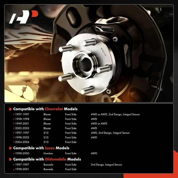 A-Premium APHB0468 Wheel Bearing and Hub Assembly Kit Front Driver or Passenger