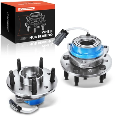 2 Pcs Front Wheel Bearing & Hub Assembly with ABS Sensor